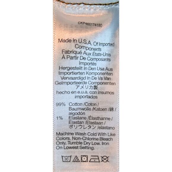 Madewell High Rise Distressed The Perfect Vintage Straight Jean Women's Size 27‎ - Picture 7 of 8